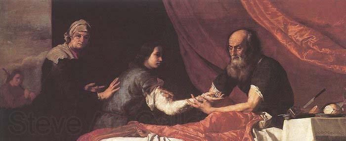 Jusepe de Ribera Jacob Receives Isaac-s Blessing Spain oil painting art